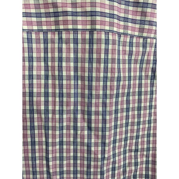 UNTUCKit Men’s Button Up Shirt Sz M Blue Red Plaid Long-Sleeve Wrinkle Free - Picture 3 of 6